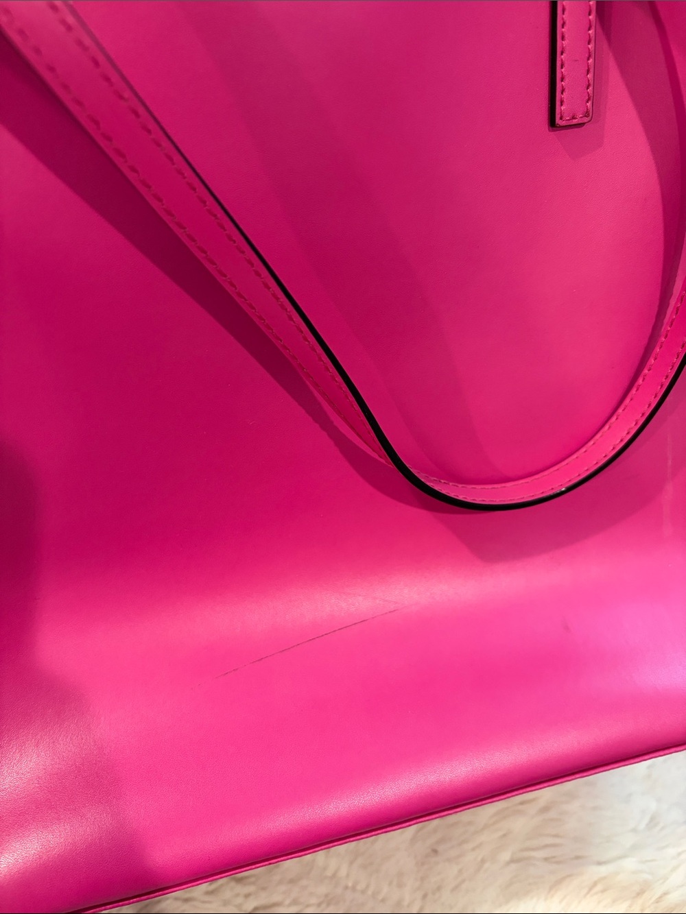 kate spade Pink Leather Tote with Bow Charm - Picture 4 of 4